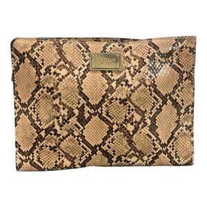 Victoria's Secret Snake Clutch Cosmetic Bag Zip Tassel Closure NWOT